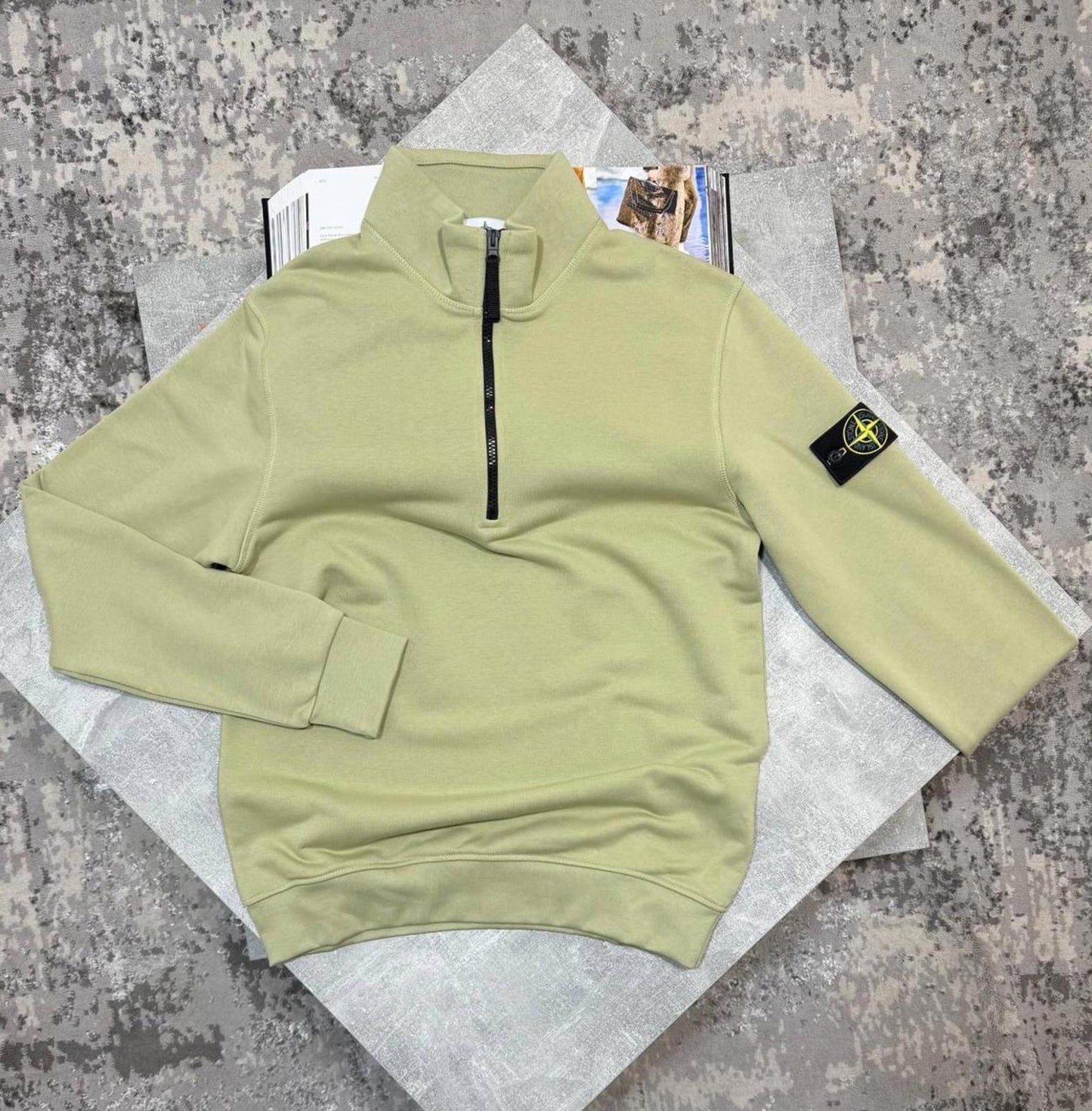 stone island quarter zip large