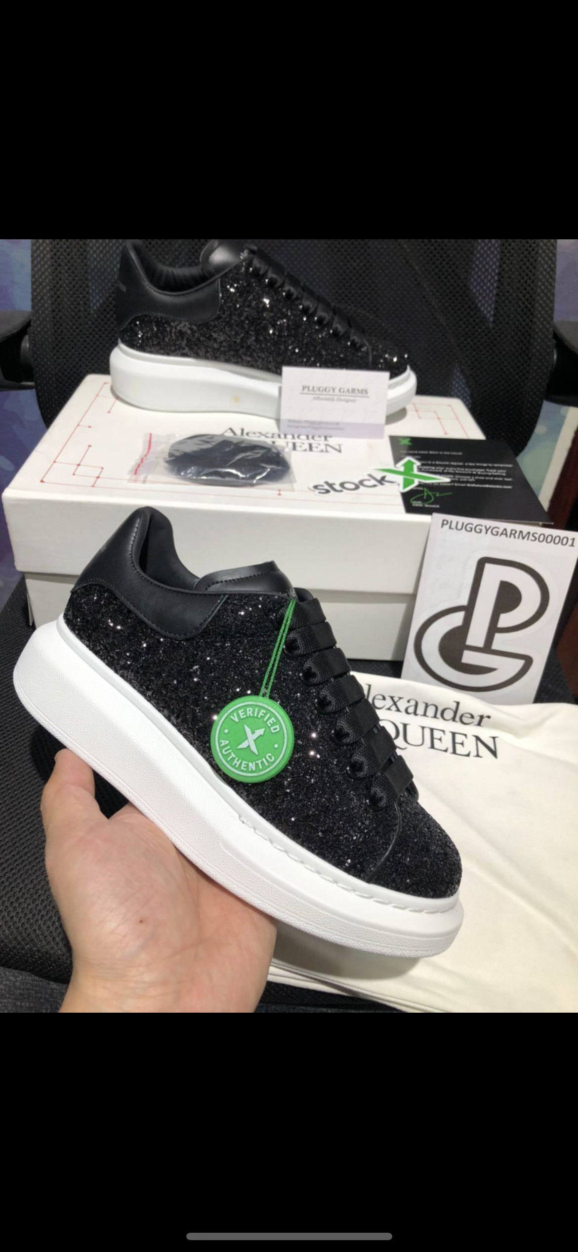 MCQ BLACK GLITTER