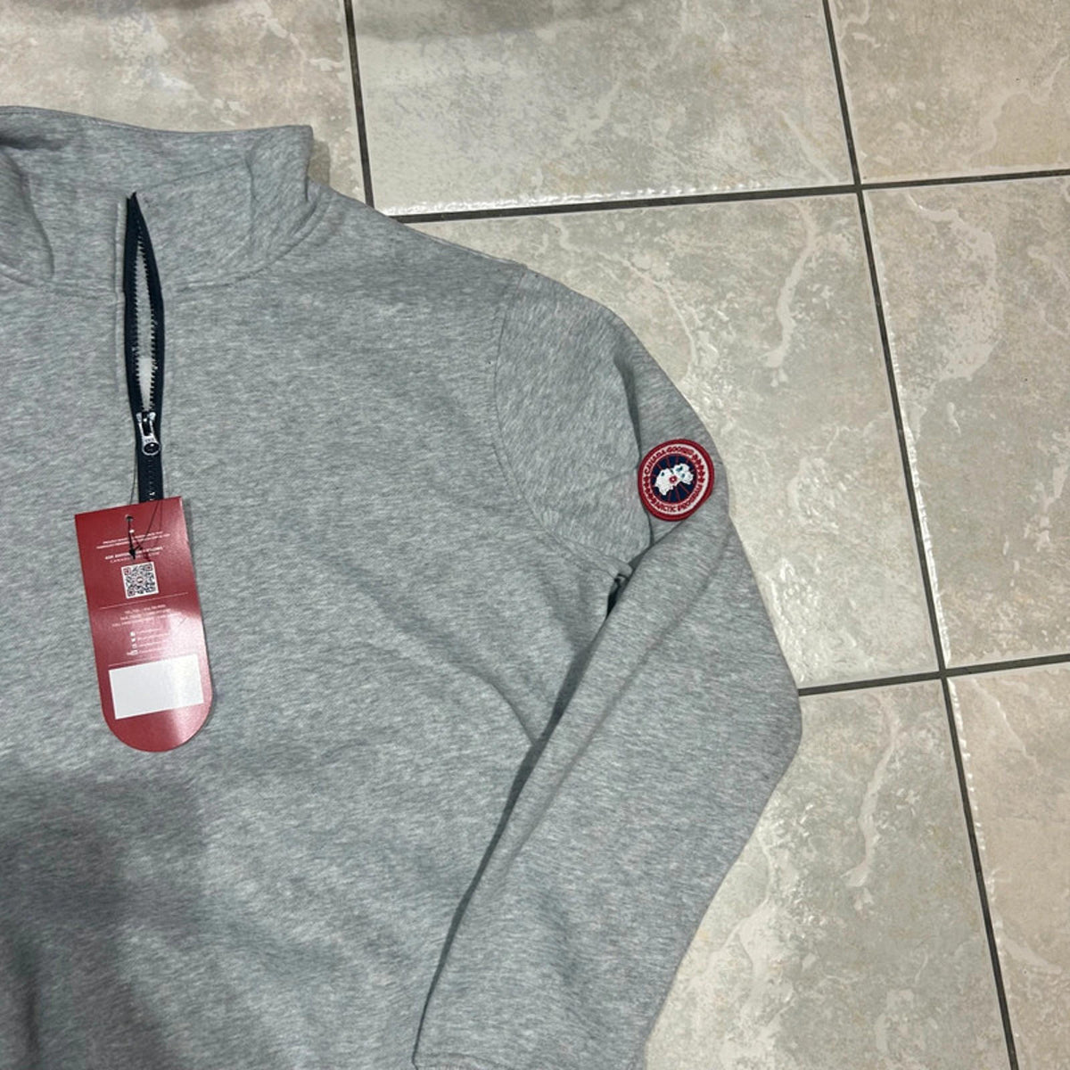 canada goose quarter zip grey medium
