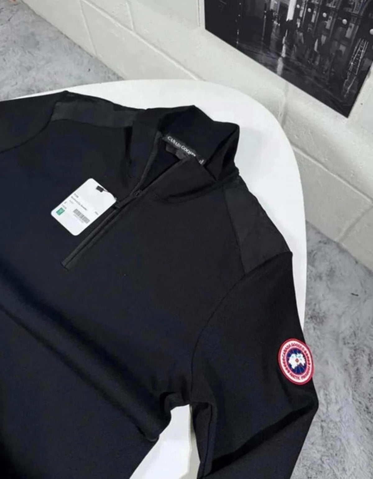 Canada goose quarter zip black XL
