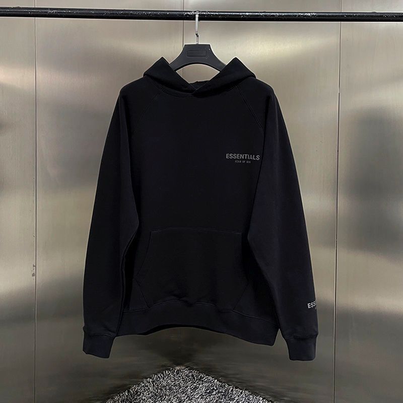 ESSENTIALS BLACK HOODIE SS2