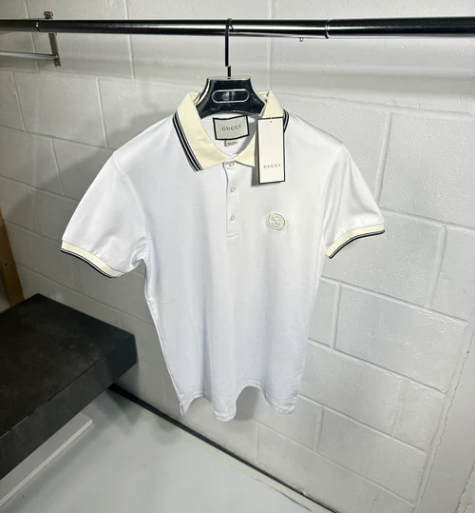 GUCCI LOGO POLO WHITE