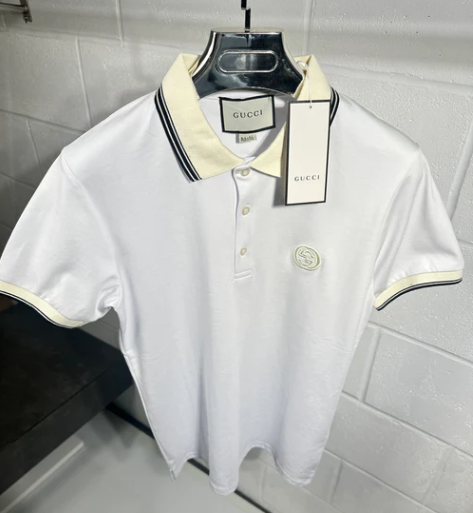 GUCCI LOGO POLO WHITE