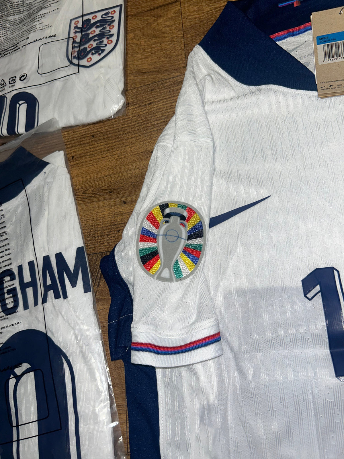 ENGLAND HOME 24/25 WITH EURO PATCHES