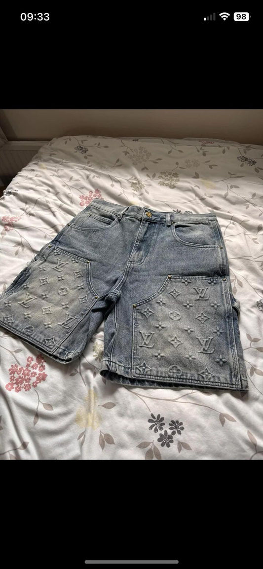 LV DENIM SHORTS