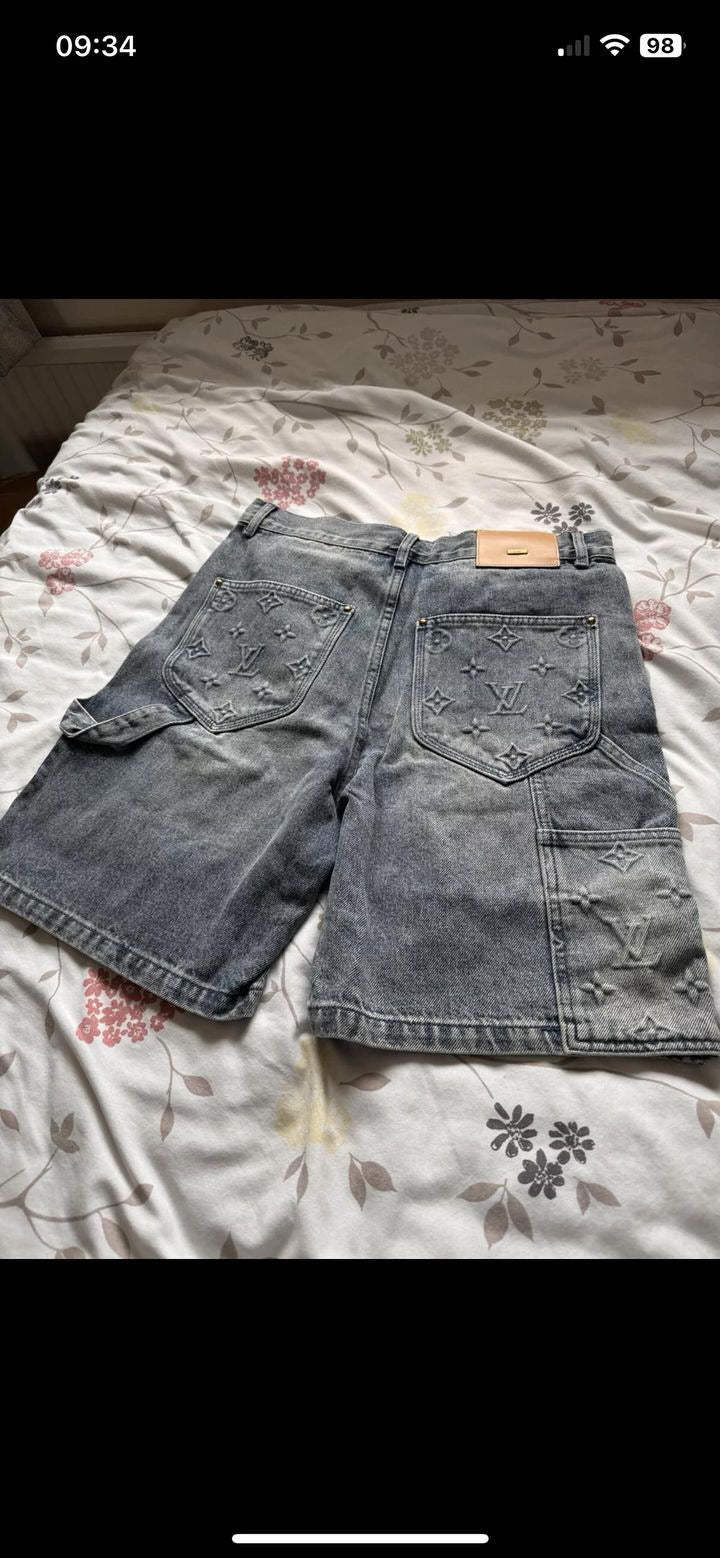 LV DENIM SHORTS