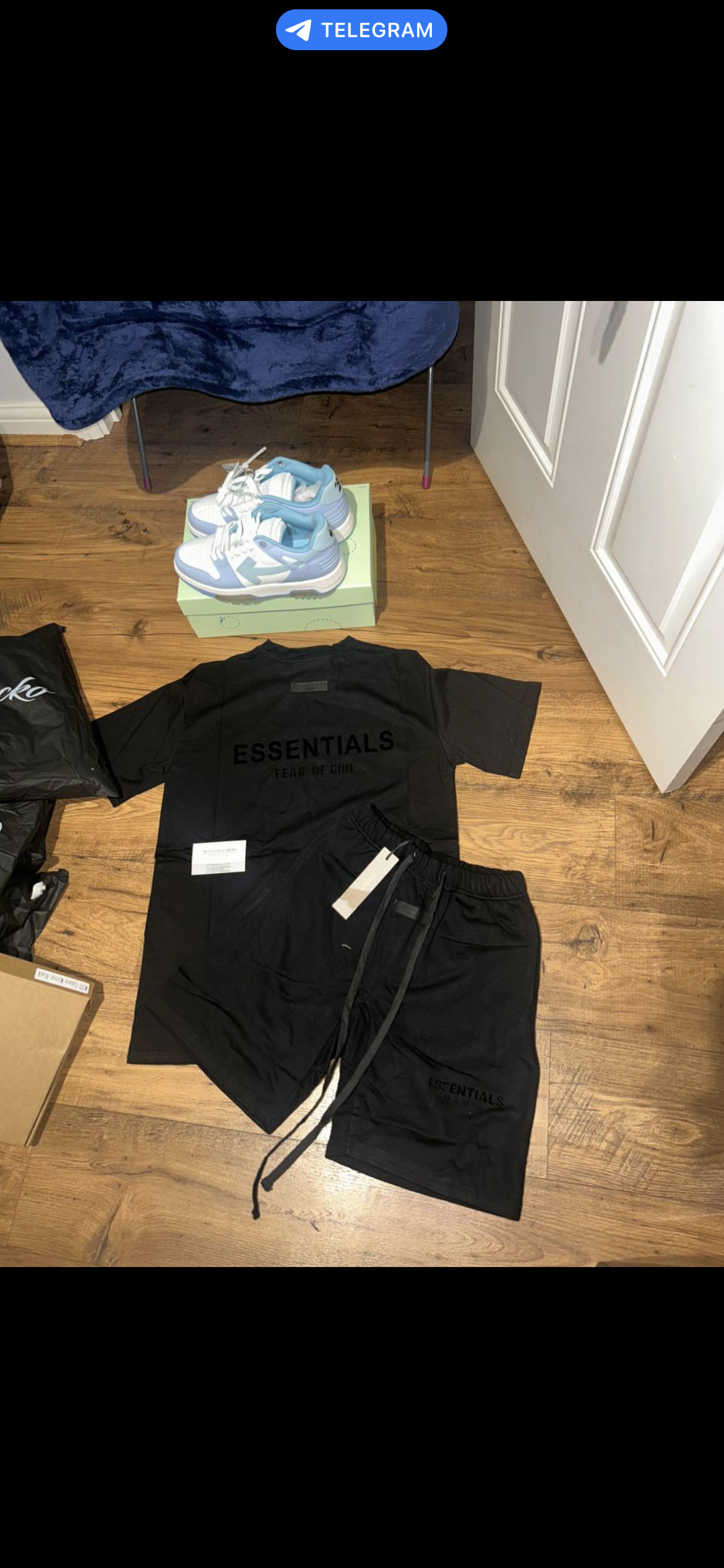 Essentials FEAR OF GOD T shirt and shorts set FAST UK DELIVERY