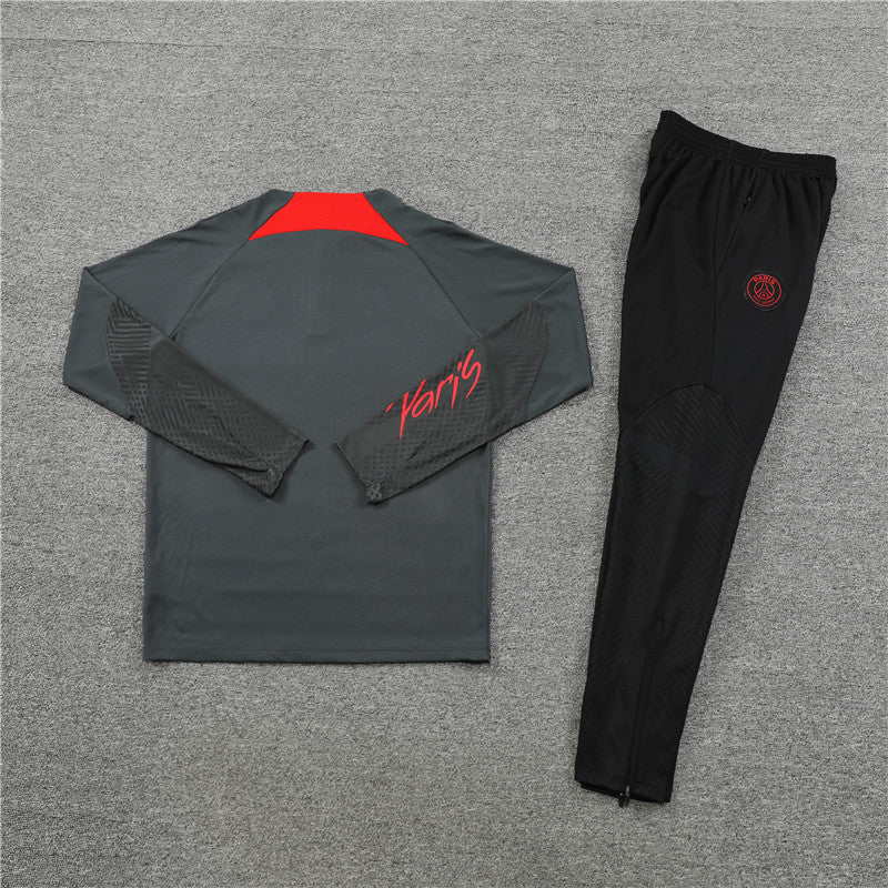 GREY & RED PSG TRACKSUIT