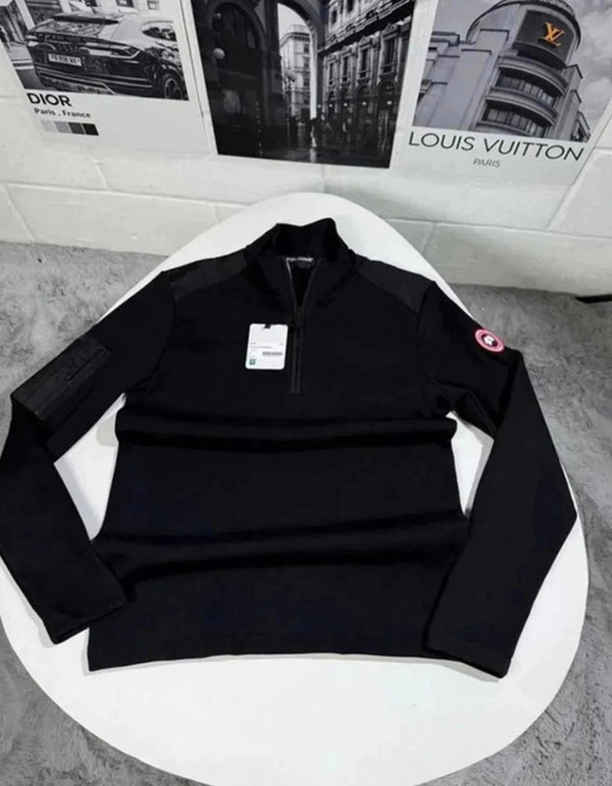 Canada goose quarter zip black XL