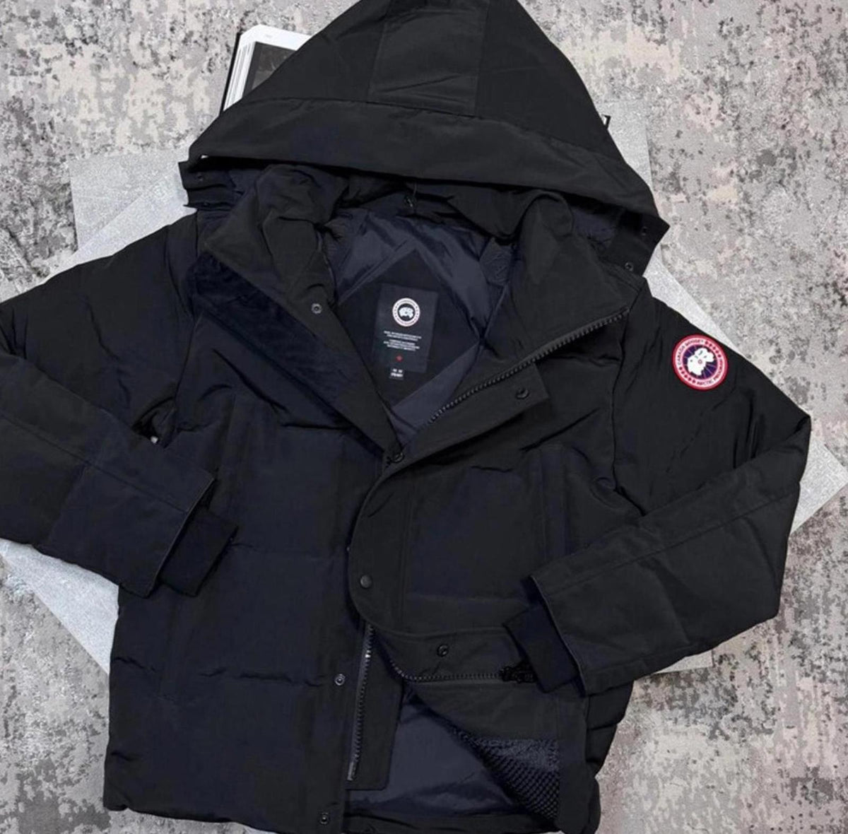 Canada goose Wyndham black/red badge large