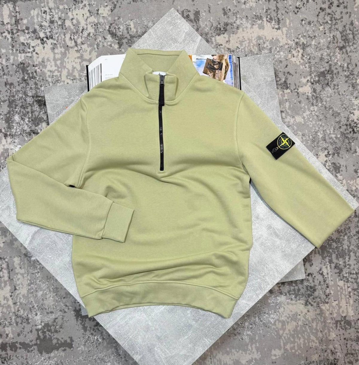 stone island quarter zip large