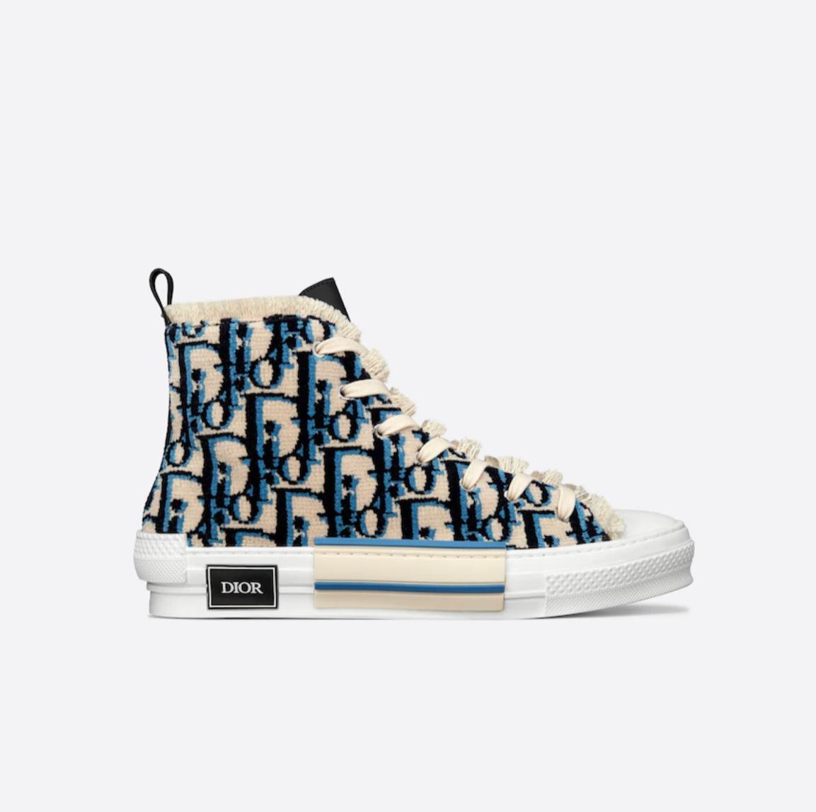 B23 High-top sneaker beige, black and navy blue