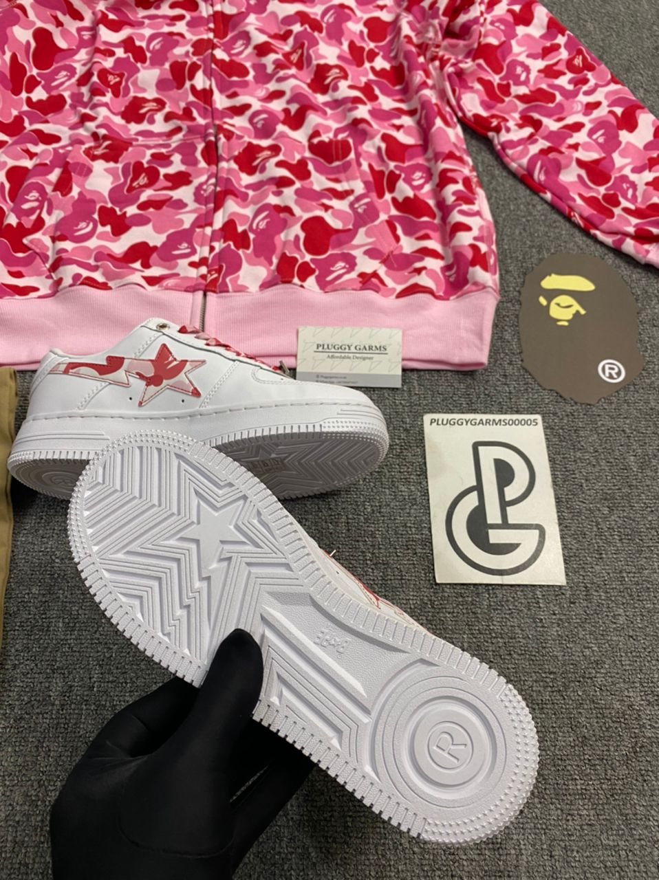 BAPESTAR WHITE/PINK