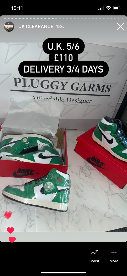 AJ1 LUCKY GREEN