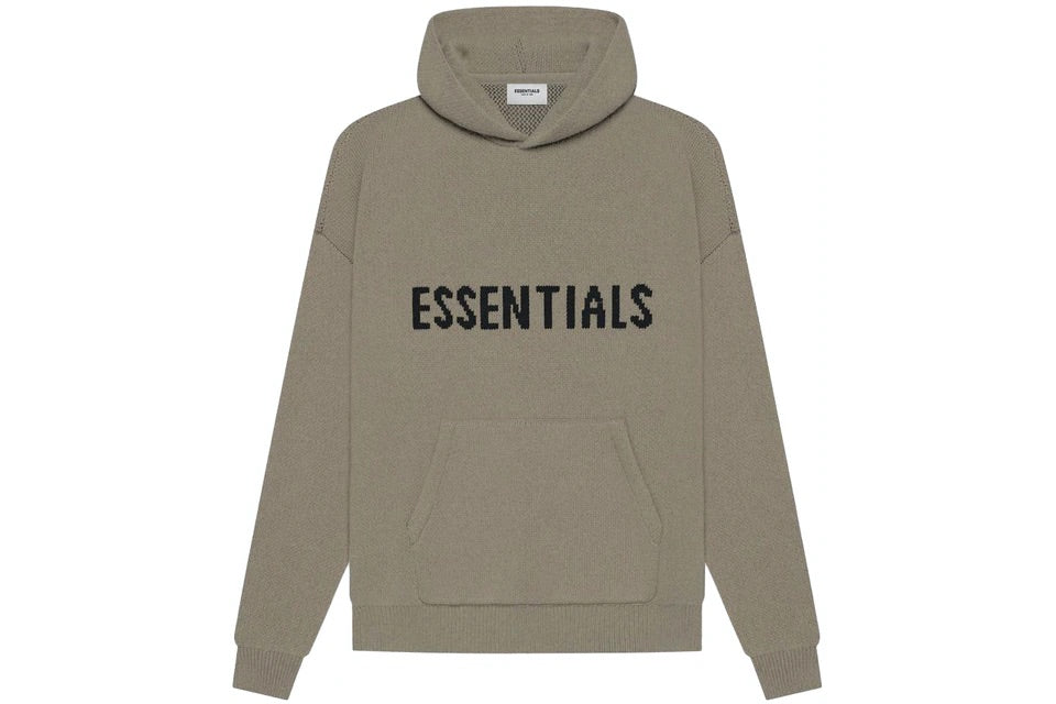 ESSENTIALS KNIT TAUPE HOODIE