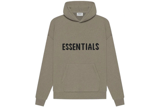 ESSENTIALS KNIT TAUPE HOODIE