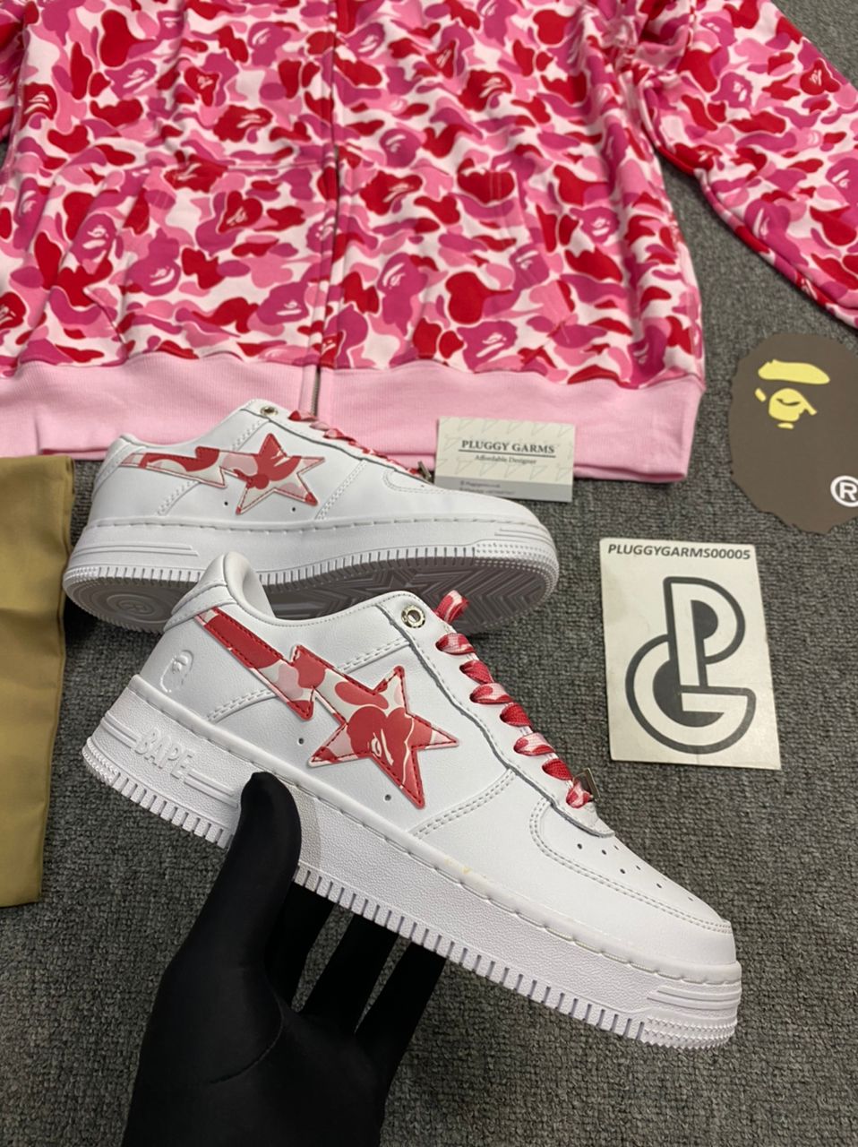 BAPESTAR WHITE/PINK