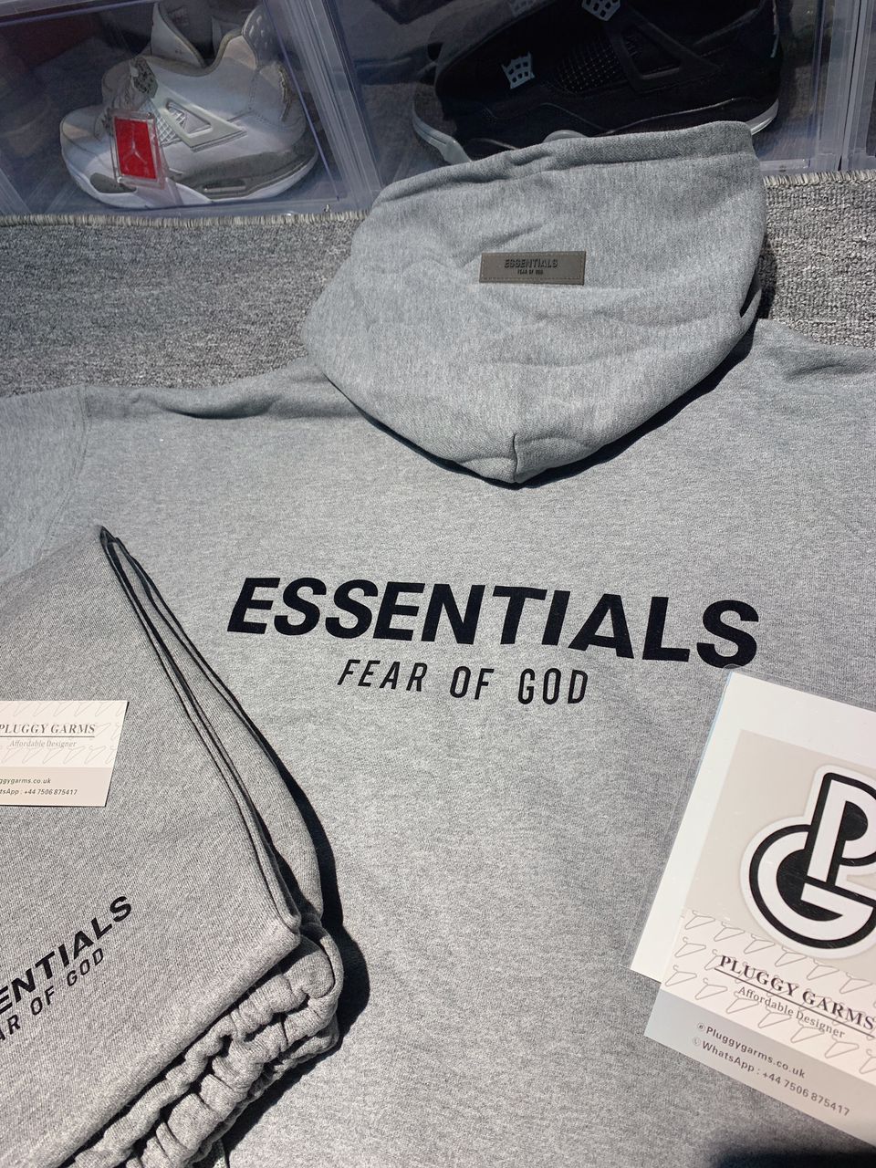 ESSENTIALS GREY HOODIE