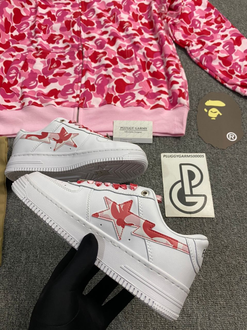 BAPESTAR WHITE/PINK