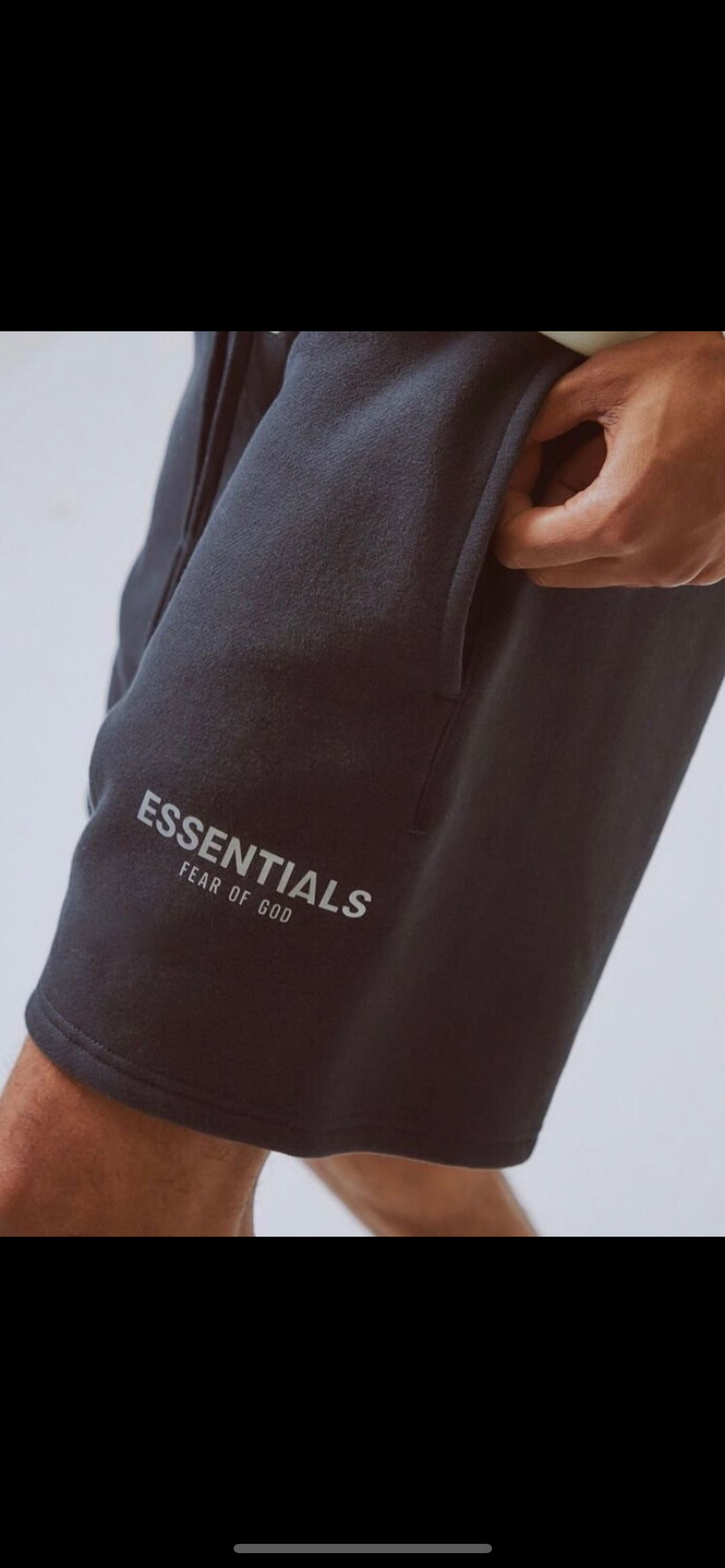 ESSENTIALS SHORTD BLACK