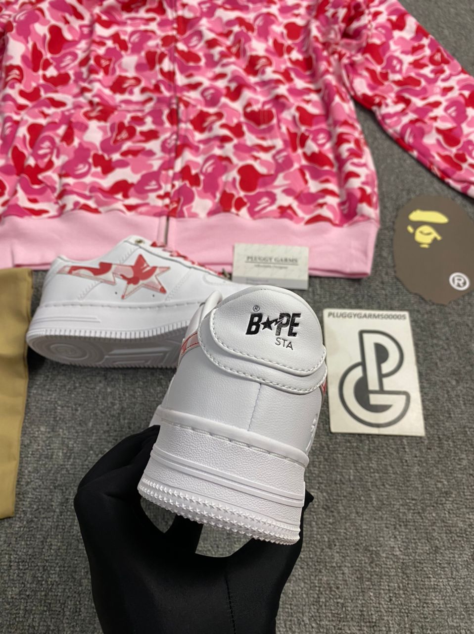 BAPESTAR WHITE/PINK