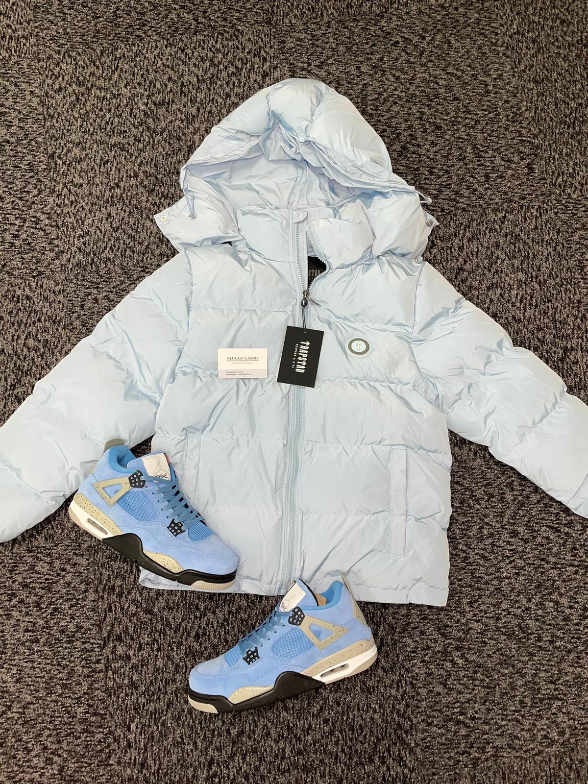 TRAPSTAR irongate detachable hooded puffer jacket ice blue